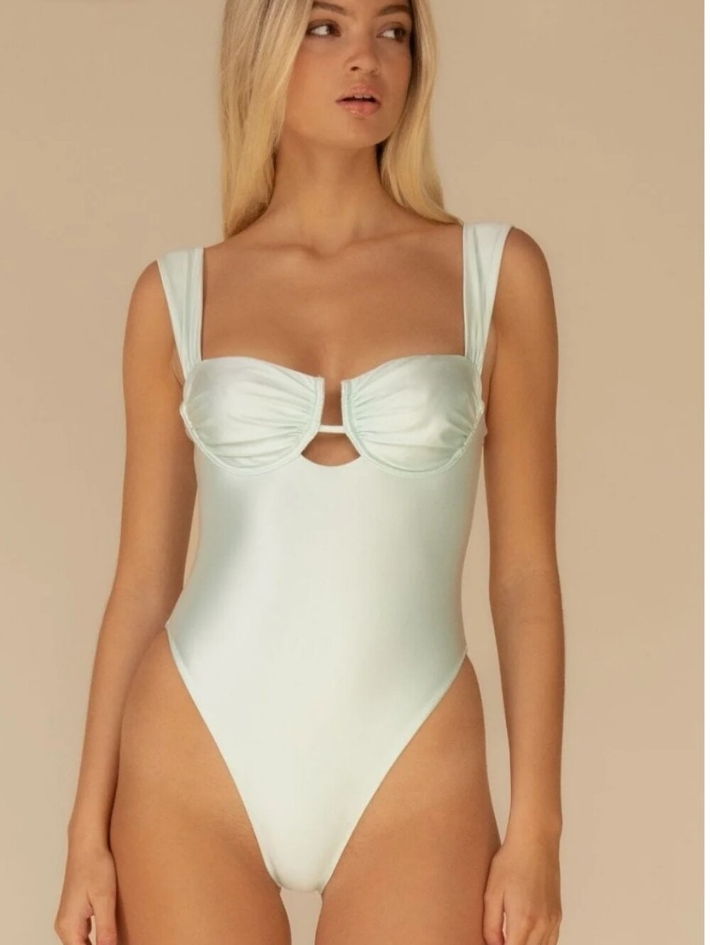 New!Montce Seafoam Bandeau One-Piece Swimsuit